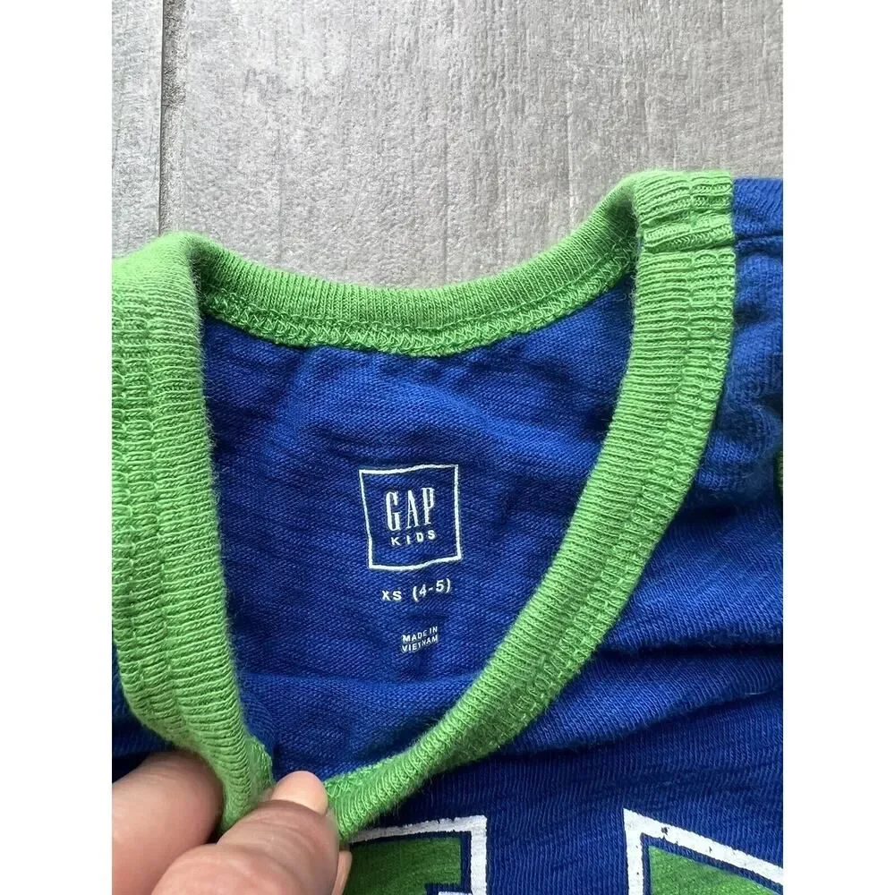 Gap Kids Boy Toddler Graphic Print Tank Top Shirt Set Lot of 4 Sleeveless XS 4-5